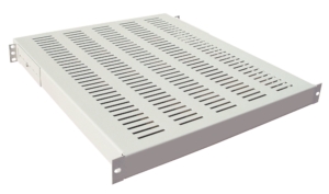 19″ Fixed shelf 1U – 4 fixing points – depth 400 mm – GREY