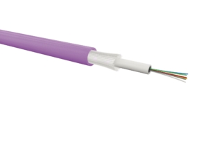 Câble 24 fibres OM4 structure libre inter/exter + mèches de verre gaine LSOH Cca