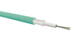 4 FO OM3 indoor/outdoor loose tube cable with glass yarns, LSZH Dca outer jacket