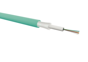 8 FO OM3 indoor/outdoor loose tube cable with glass yarns, LSZH Dca outer jacket