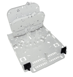 FTTH floor box for 48 fibers, with integrated fusion splice tray