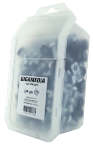 Lot de 100 vis M6 x 16 mm + rondelles cuvettes + écrous cage M6 – Noir