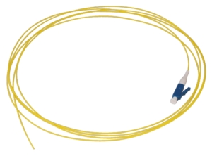 LC/UPC singlemode OS2 semi-tight buffer easy-strip pigtail, 2 meters, yellow