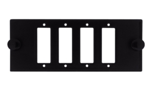Module à équiper pour 4 raccords SC duplex / LC quad – Noir, pour GGM PO4X6B