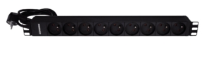 19″ PDU 9 UTE sockets – Black