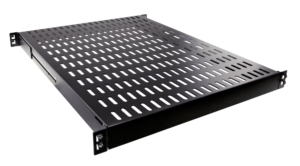 Etagère fixe Quick fit 19″ 1U, 4 points de fixation, prof 800 mm – Noir