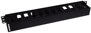Panneau guide câbles à goulotte 19″ 1U – Noir