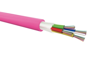 48 fibres (12F/T) OM4 indoor/outdoor +glass yarns, LSOH Dca, erika violet colour