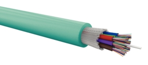 96 fibres (12F/T) OM3 indoor/outdoor + glass yarns, LSOH Dca, aqua colour