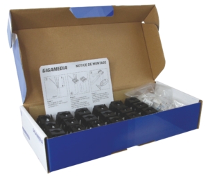 Pack of 24 short unscreened jacks CAT6 UTP 4PPoE White