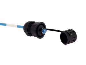 Adaptateur exterieur IP68 IEC 60529 pour cordon RJ45 8P8C avec bouchon, noir