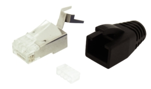 Lot de 10 PLUG catégorie 6/EA blindé avec manchons noirs