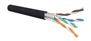CAT6A 4P UFTP AWG23 PE BLACK EXTERNAL GRADE