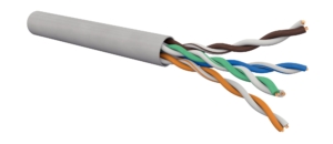 CABLE CAT5E 4P U/UTP PVC Eca, GREY T500M