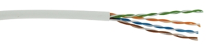 Câble CAT5e 4 paires U/UTP LSOH Eca, Blanc (touret de 500 m)