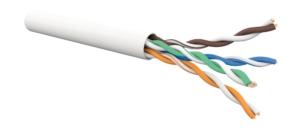 Câble CAT5e 4 paires U/UTP LSOH Eca, Blanc (boite de 305 m)