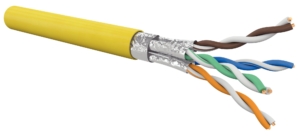 CABLE CAT6A 4P AWG23 F/FTP LSZH-FR Cca, YELLOW T500