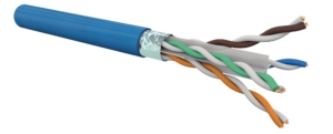 Câble CAT6 4 paires AWG24 F/UTP LSOH Dca, Bleu (couronne de 100 m)