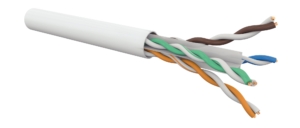 CABLE CAT6 4P AWG24 E-SLIM U/UTP LSZH Dca, WHITE T