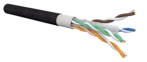 Câble 4 paires CAT6 U/UTP PVC/PE Noir (touret de 305 m)