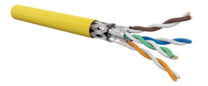 CABLE CAT7 4P SFTP AWG23 HF-FR Cca, YELLOW T500M