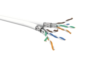 Category 7 AWG23 2X4P ISO/IEC 11801 S/FTP PIMF LSHF IEC 60332-1 Dca White