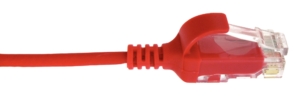 Lot de 10 cordons RJ45 C6 U/UTP LSOH Ultra-Slim 30 cm, rouge