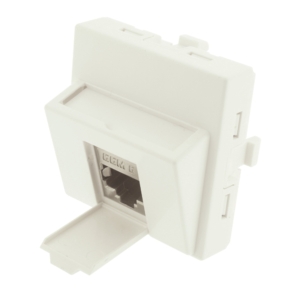 KEYSTONE CAT6 STP+FACEPLATE 45*45 INCLINED SINGLE