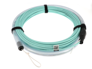 Trunk 6 FO OM3 structure serrée SC/SC 50m Dca, gaine aqua