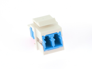 KEYSTONE adaptor loaded with LC duplex singlemode OS2 blue adaptor