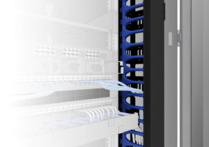 Set of 2 Vertical duct cables management 42U – Black