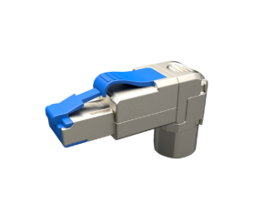 Plug terrain angulaire Class EA 10G 4PPOE blindé 360° IP20 sans outil spécifique