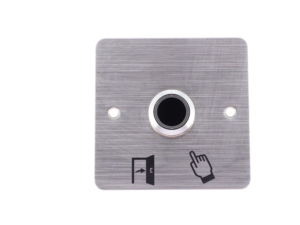 Bouton de sortie sans contact IR avec picto halo led bleu/vert NO NC 12/24VDC