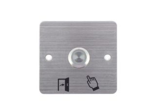 Bouton de sortie push avec picto led bleue NO NC 12VDC