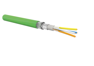 Câble 4P Catégorie 5E  profinet type C AWG22/7 blindé SF/UTP PUR gaine verte