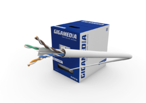 Câble CAT6 4 paires AWG24 U/UTP LSOH-FR Cca, Blanc (boite avec touret de 305 m)