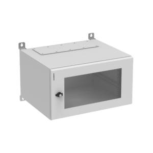 Coffret 19″ IPBOX 6 U prof 500 mm porte vitrée
