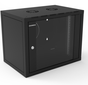 Coffret 19″ INIBOX 9 U prof 400 mm – Noir