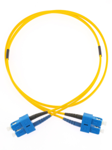 Jarretière optique duplex SC/SC OS2 9/125 µm 20 m, gaine LSOH jaune Ø2,8 mm