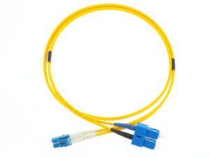 LC/SC OS2 9/125 µm duplex 2 m patchcord, LSZH Ø2,8 mm jacket, yellow colour