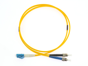 Jarretière optique duplex LC/ST OS2 9/125 µm 5 m, gaine LSOH jaune Ø2,8mm