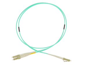 LC/LC OM3 50/125 µm duplex 2 m patchcord, LSZH Ø1,8 mm jacket, aqua colour