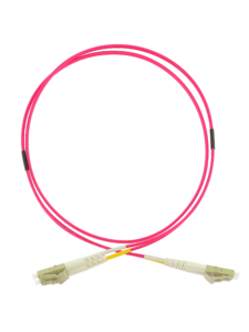 LC/LC OM4 50/125µm duplex 8 m patchcord, LSZH Ø1,8mm jacket, erika violet colour