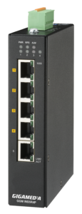 Switch Industriel non-manageable RAIL DIN 5 ports Gigabit dont 4-PoE+ (120W)