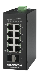 Premium Unmanaged Industrial DIN RAIL Switch 8-port GE + 2 SFP