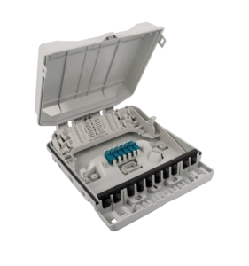 Boitier FTTx IP54 plastique ABS vide jusqu’à 60 fibres ou 6 raccords LC duplex