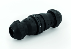 IP68 in-line coupler loaded with LC duplex OM3 multimode aqua adaptor