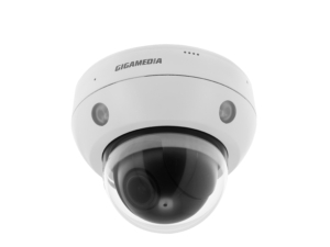 Caméra IP PoE Dôme antivandale 5MP PTZ IR + led Blanche 20m Zoom 4X