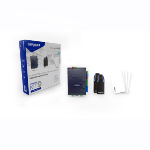 2 readers securized access control kit + 10 cards. Web manageable