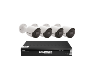 Kit vidéo surveillance 5MP 4 caméras tubes + 1 NVR PoE 8 canaux + 2 To HDD